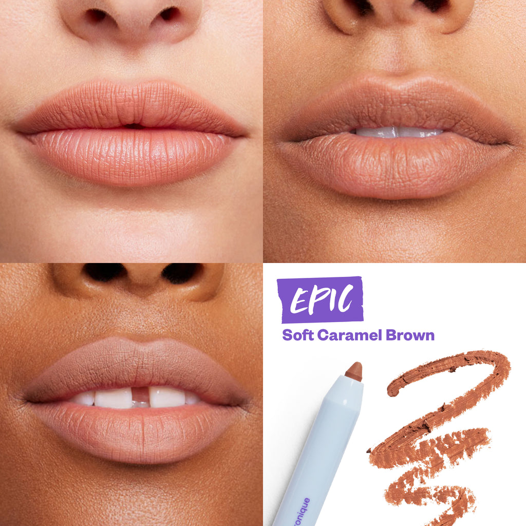 Kosas-Hotliner Hyaluronic Acid Contouring Lip Liner-Makeup-2_Grid-Epic-The Detox Market | Epic - Soft Caramel Brown