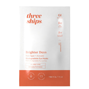 Three Ships-Brighter Days Red Algae + Avocado Biodegradable Eye Mask-Skincare-628110639721_1-The Detox Market | 1 pair