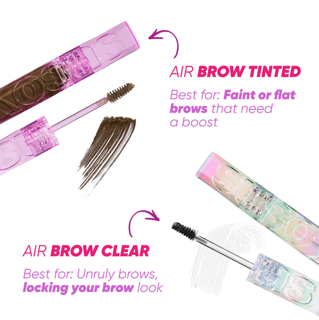 Kosas-Air Brow Clear Lifting Treatment Gel-Makeup-AIRBROW_Clear_PDP_NA_ClearVsTinted_2.2025-The Detox Market | 