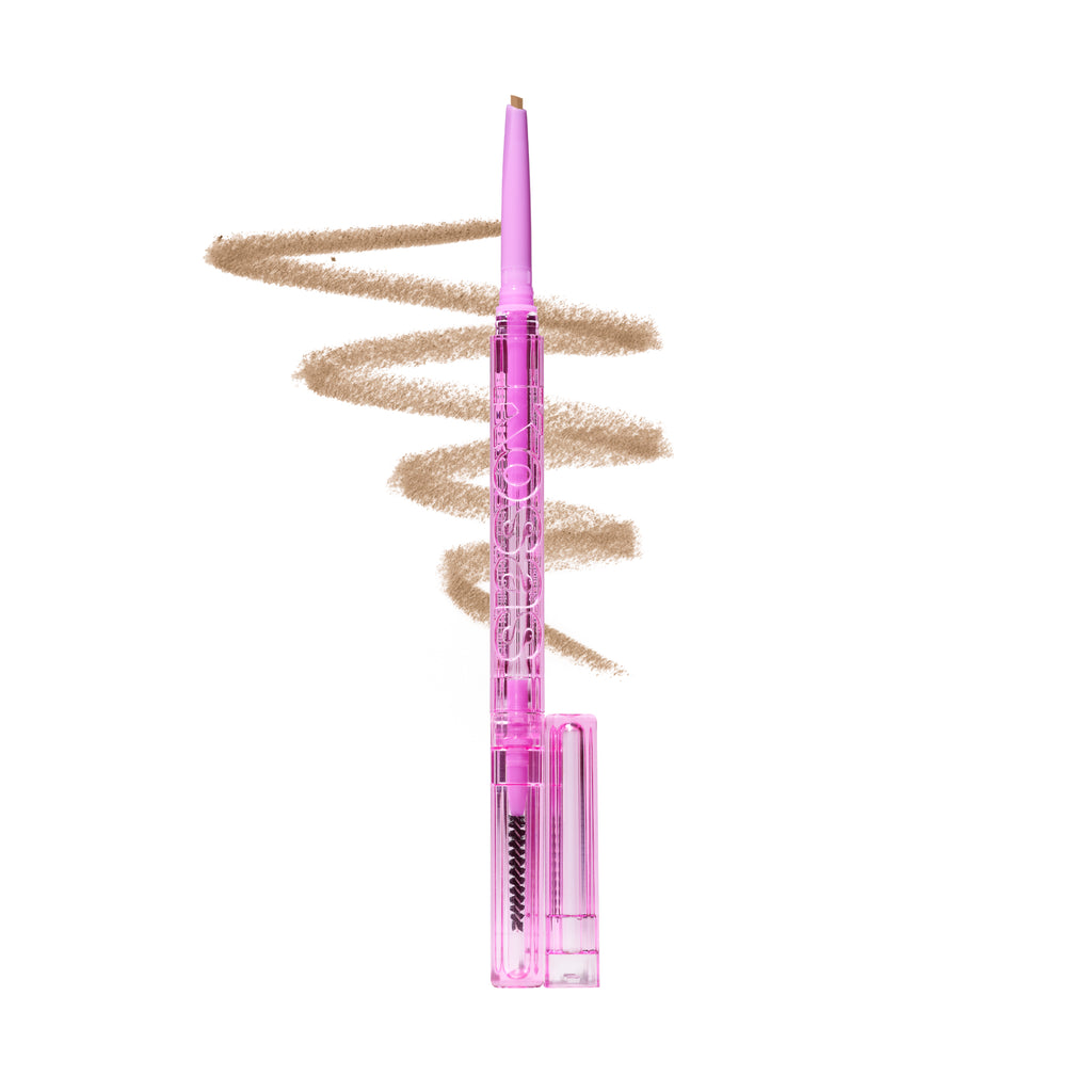 Kosas-Brow Pop Dual-Action Defining Pencil-Makeup-BROWPOPDL_HONEYBLONDE_SMUDGE-The Detox Market | Honey Blonde - Warm golden blonde