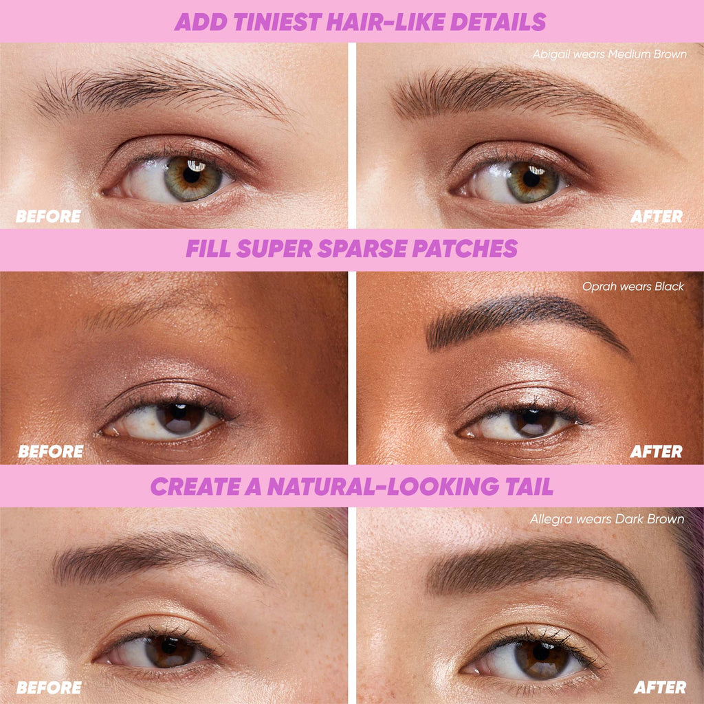 Brow Pop Nano Ultra-Fine Detailing Pencil - Makeup - Kosas - BROWPOP_Nano_PDP_NA_ProblemSolution_2.2025 - The Detox Market | Always