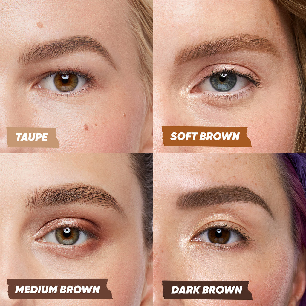 Brow Pop Nano Ultra-Fine Detailing Pencil - Makeup - Kosas - BROWPOP_Nano_PDP_NA_ShadeChartfortaupeandsoftbrown - The Detox Market | Taupe