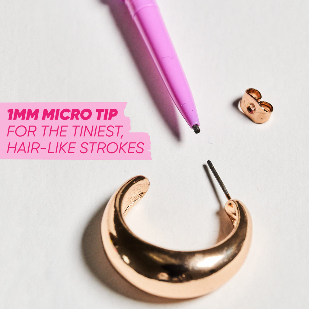 Brow Pop Nano Ultra-Fine Detailing Pencil - Makeup - Kosas - BROWPOP_Nano_PDP_NA_TipSize_2.2025 - The Detox Market | Always