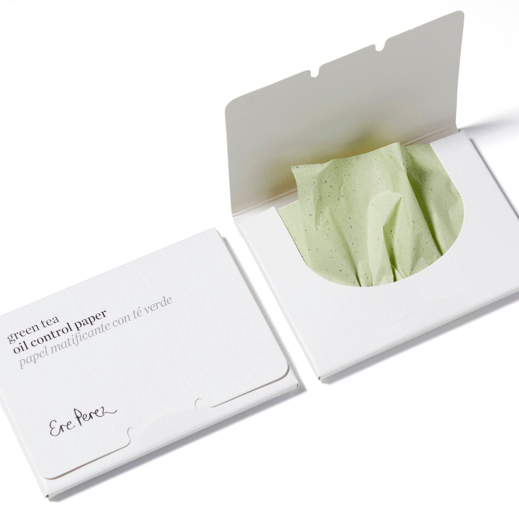 Ere Perez-Green Tea Oil Control Paper-Skincare-ErePerez-GreenTeaOilControlPaper-Ecom-02-White-The Detox Market | 