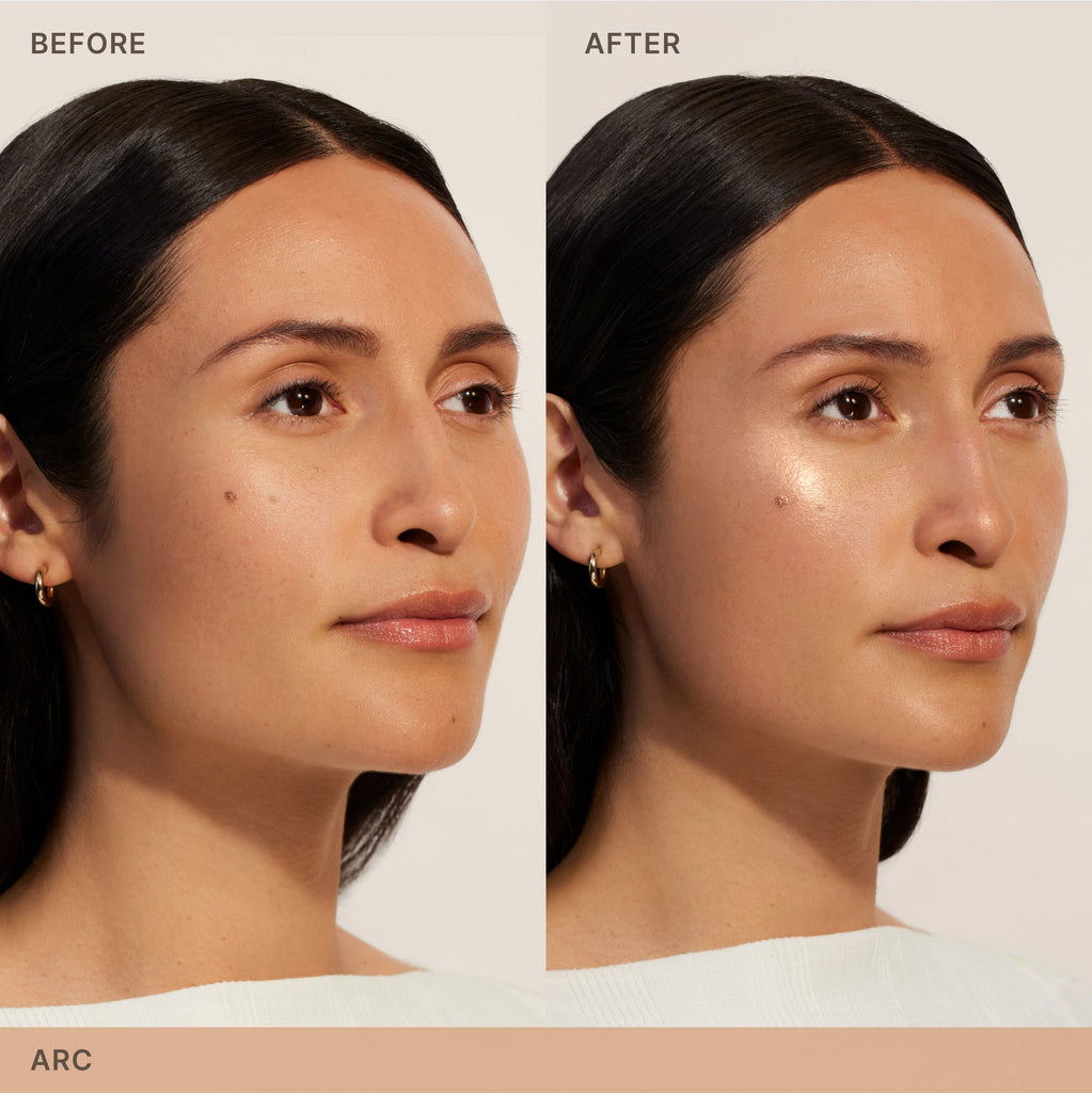 ILIA-Lightshift Cream Highlighter-Makeup-ILIA_CreamHighlighter_2000x2000_Before_After_ARC_1-The Detox Market | Arc