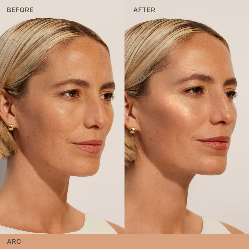 ILIA-Lightshift Cream Highlighter-Makeup-ILIA_CreamHighlighter_2000x2000_Before_After_ARC_2-The Detox Market | Arc