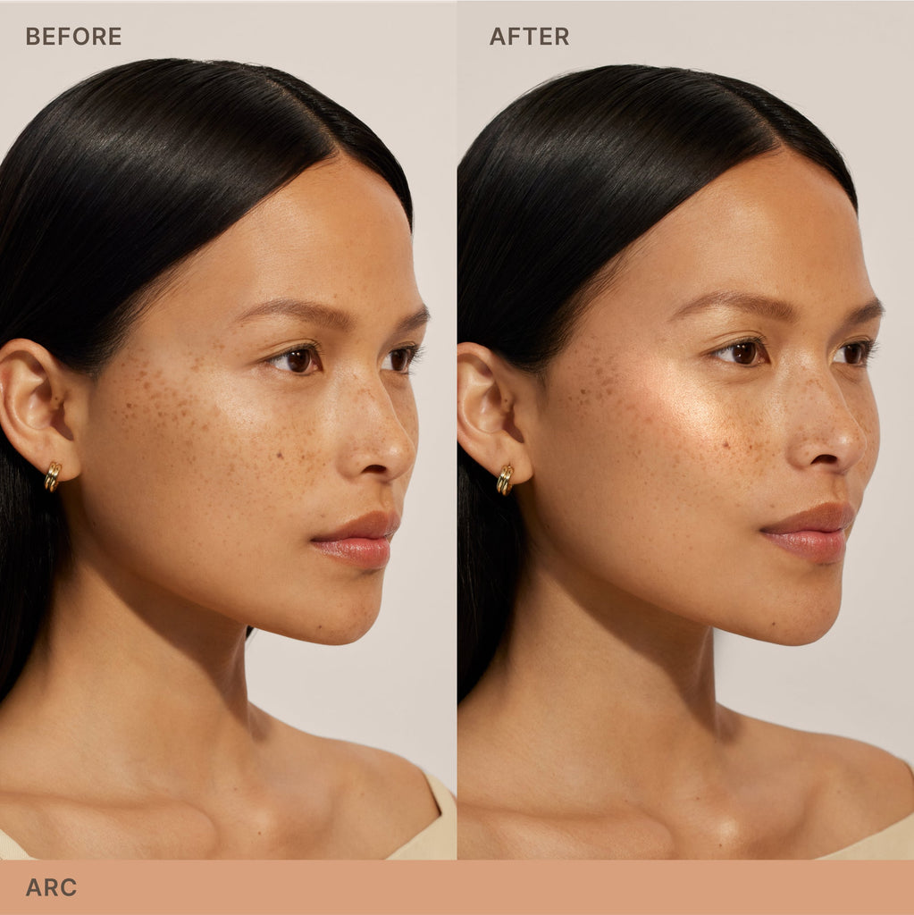 ILIA-Lightshift Cream Highlighter-Makeup-ILIA_CreamHighlighter_2000x2000_Before_After_ARC_3-The Detox Market | Arc