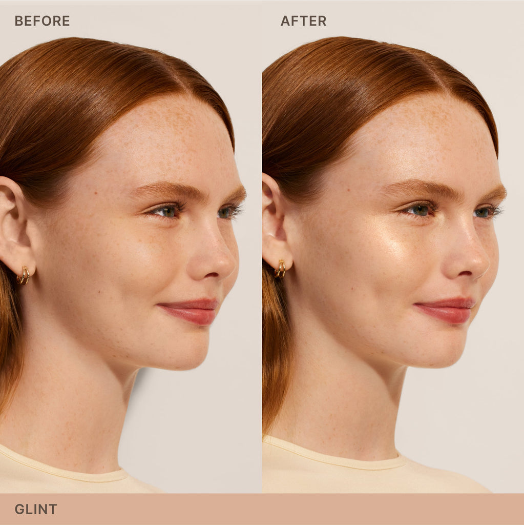 ILIA-Lightshift Cream Highlighter-Makeup-ILIA_CreamHighlighter_2000x2000_Before_After_GLINT_1-The Detox Market | Glint