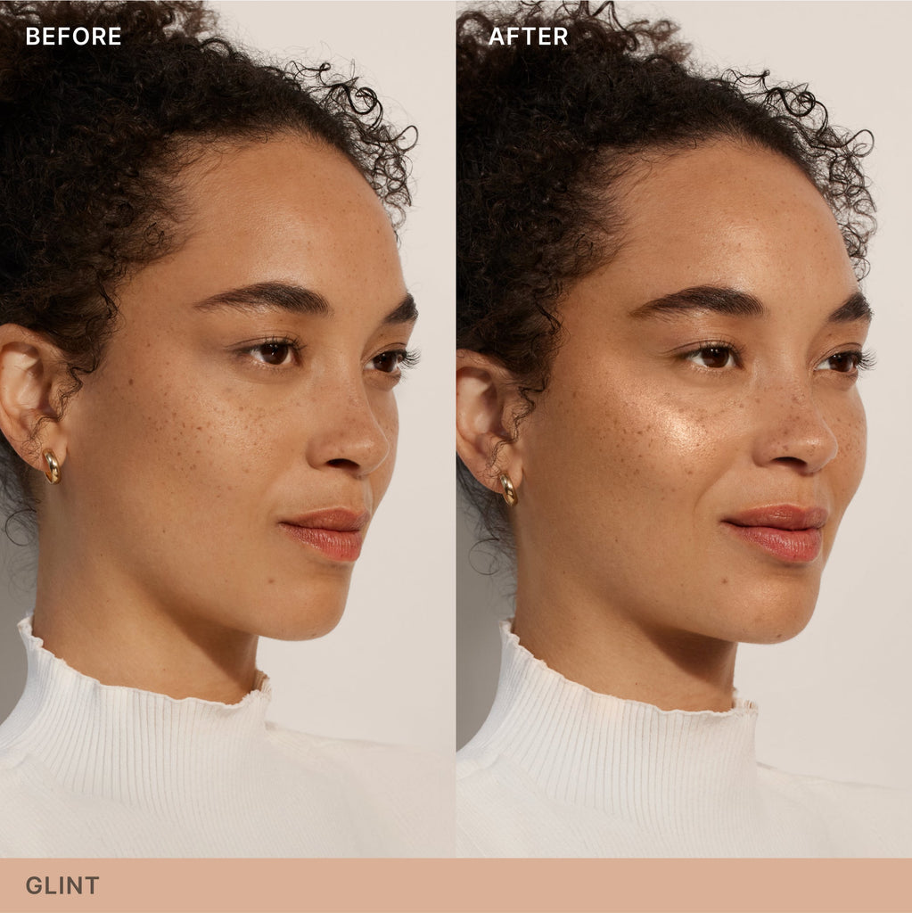 ILIA-Lightshift Cream Highlighter-Makeup-ILIA_CreamHighlighter_2000x2000_Before_After_GLINT_3-The Detox Market | Glint