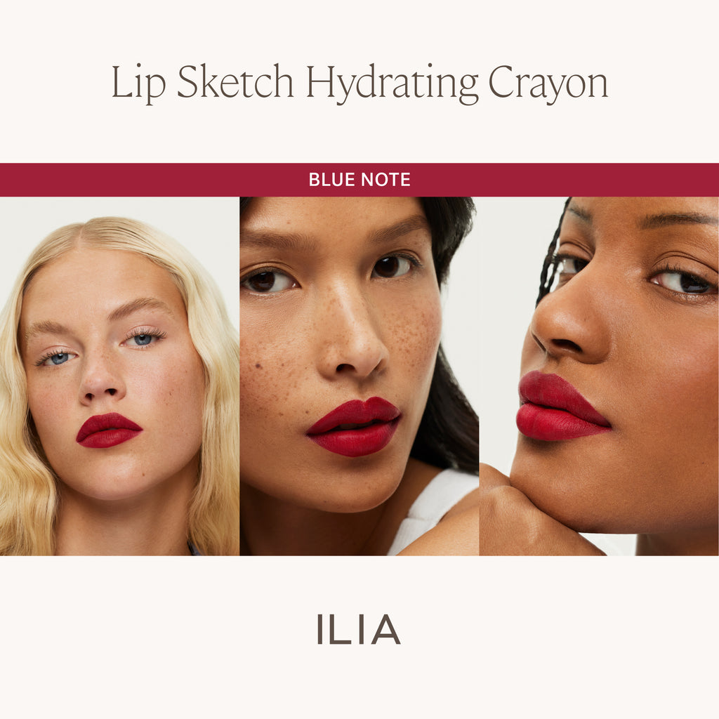 ILIA-Lip Sketch Hydrating Crayon-Makeup-ILIA_LIPSKETCH_PDP_SKINTONECOMPARISONGRID_BLUENOTE_2000X2000_f1cbc82f-7de6-4bd9-8fe5-09924ba35724-The Detox Market | Blue Note - Cool Cherry Red