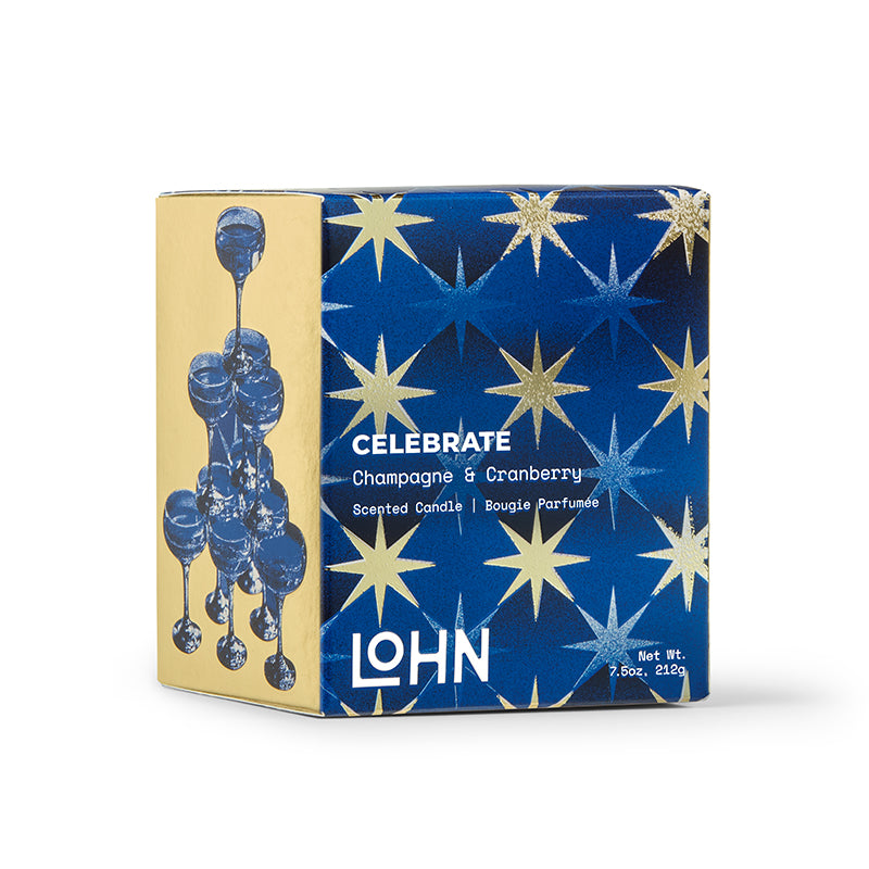 Lohn-CELEBRATE Candle - Champagne & Cranberry-Home-LOHN_Celebrate_7-5oz_Box-The Detox Market | 