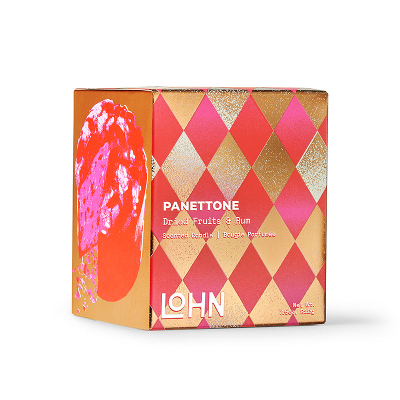 Lohn-PANETTONE Candle - Dried Fruits & Rum-Home-LOHN_Panettone_7-5oz_Box-The Detox Market | 