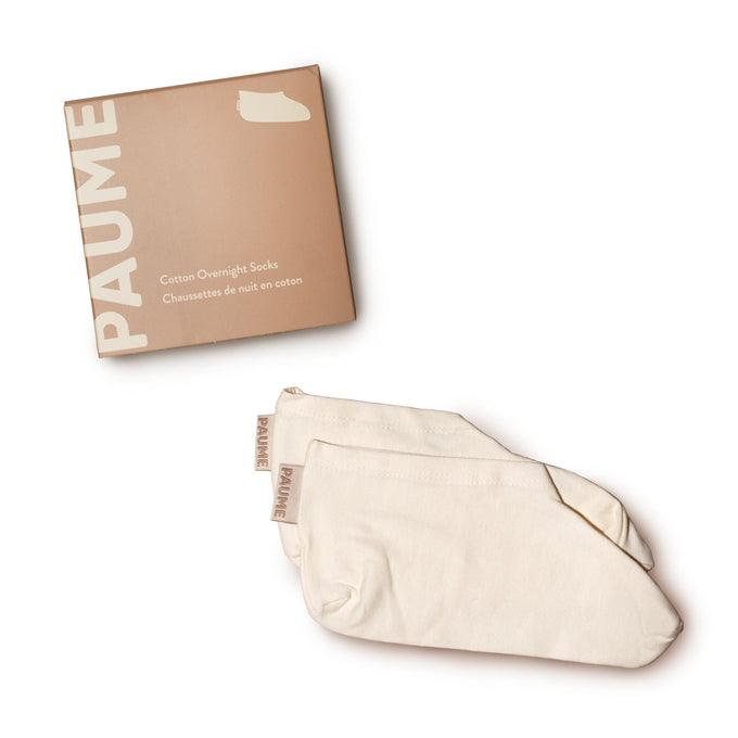 PAUME-Overnight Cotton Socks-Body-OvernightSockswithboxonwhitebackround-The Detox Market | 