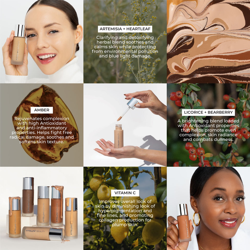 Foundation+ - Makeup - Fitglow Beauty -  foundation_grid - The Detox Market | Always